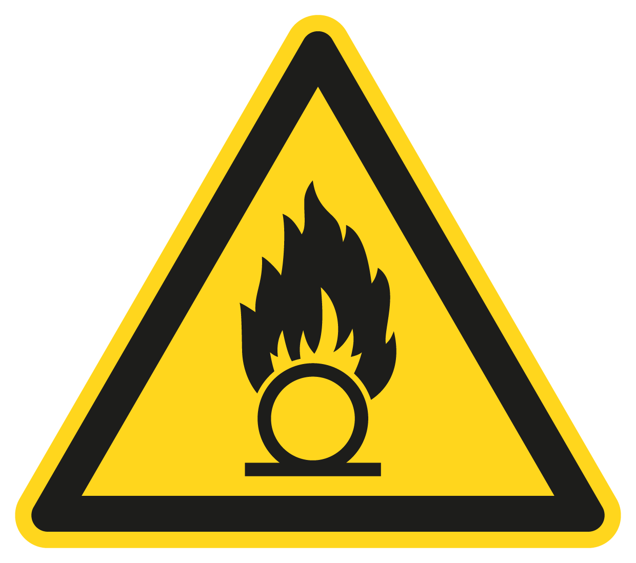 Warnschild - Warnung vor brandfördernden Stoffen