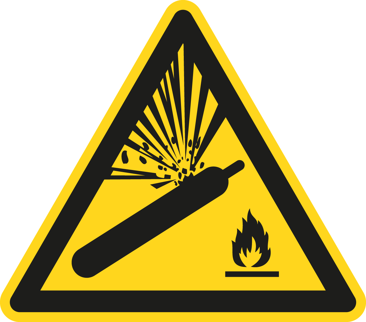 Warnschild - Warnung vor Gasflaschen