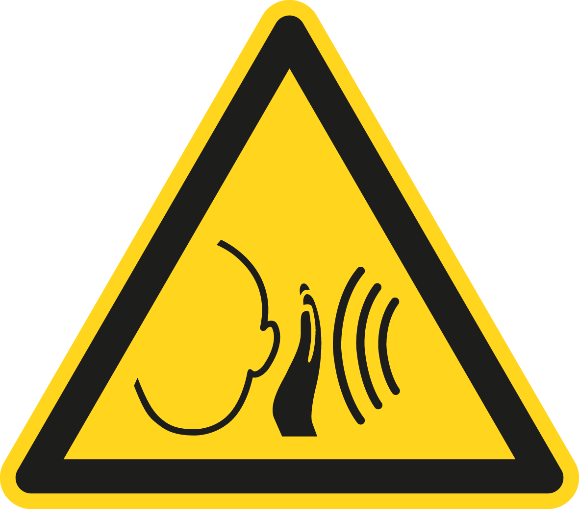 Warnschild - Warnung vor unvermittelt auftretendem lauten Geräusch