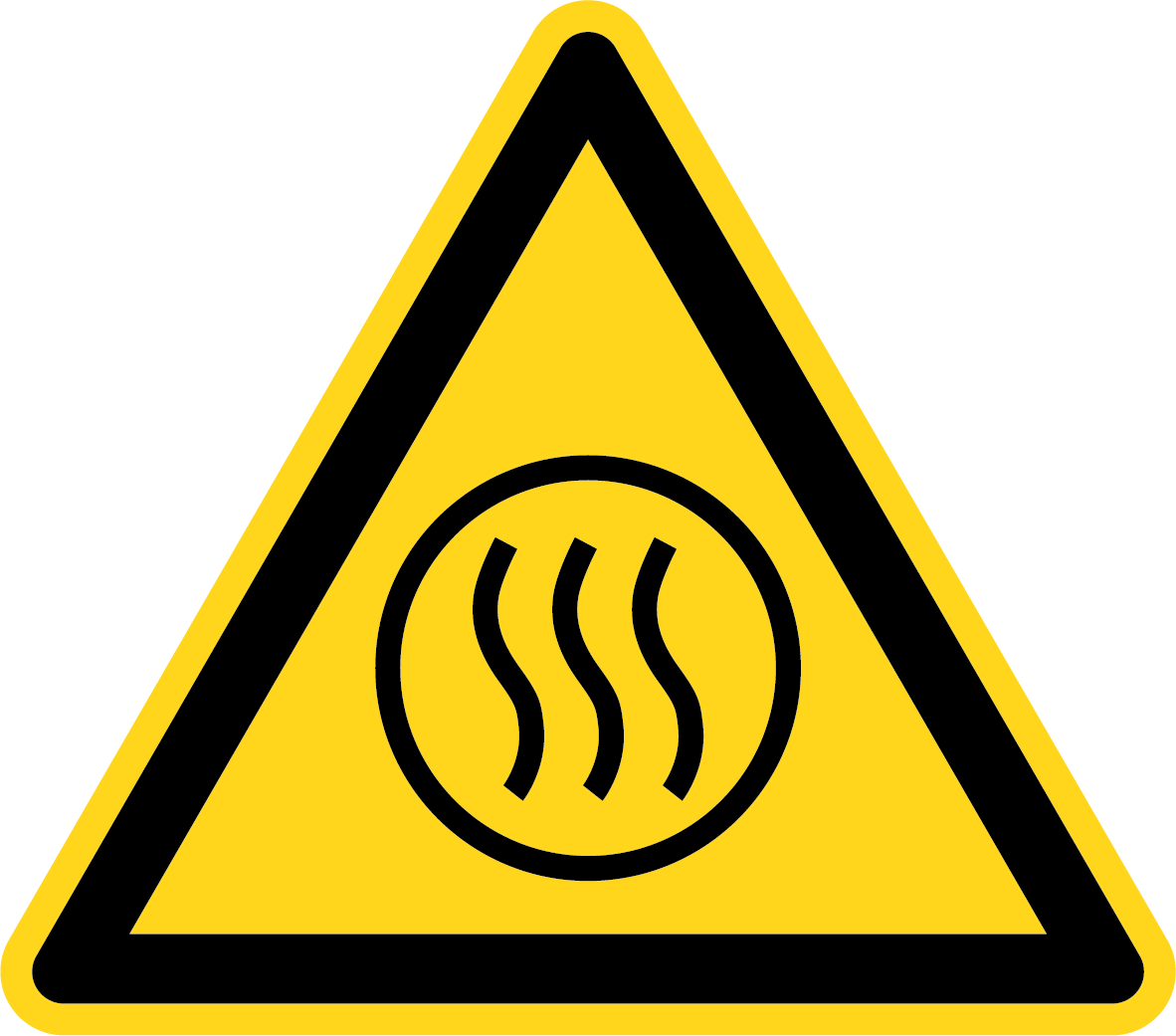 Warnschild - Warnung vor heißem Inhalt