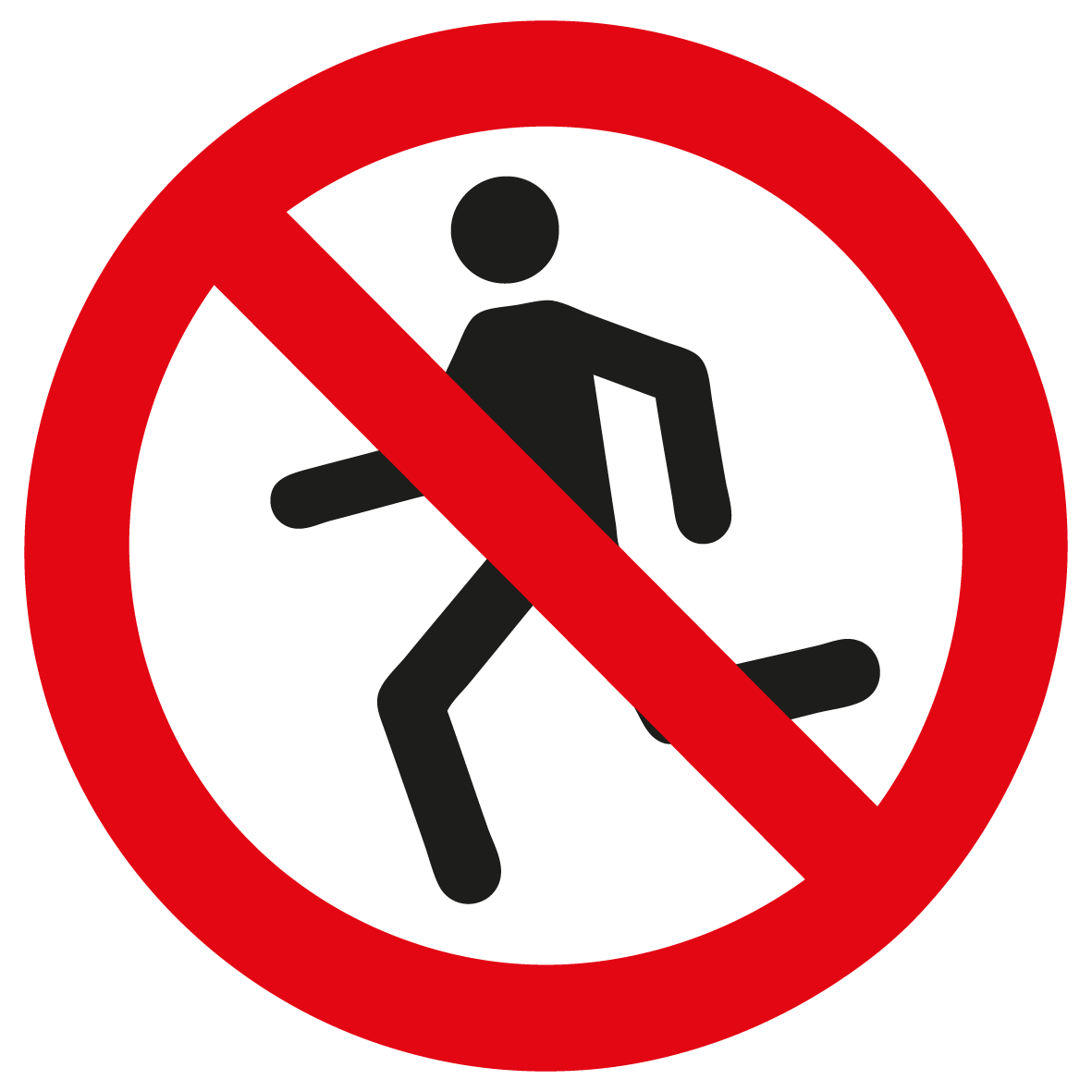Verbotsschild - Laufen verboten