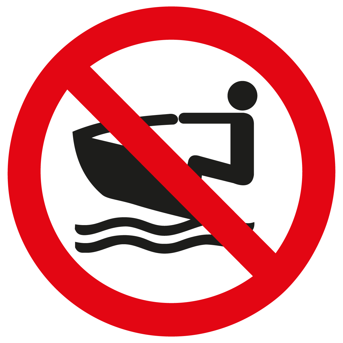Verbotsschild - Jet-Ski verboten