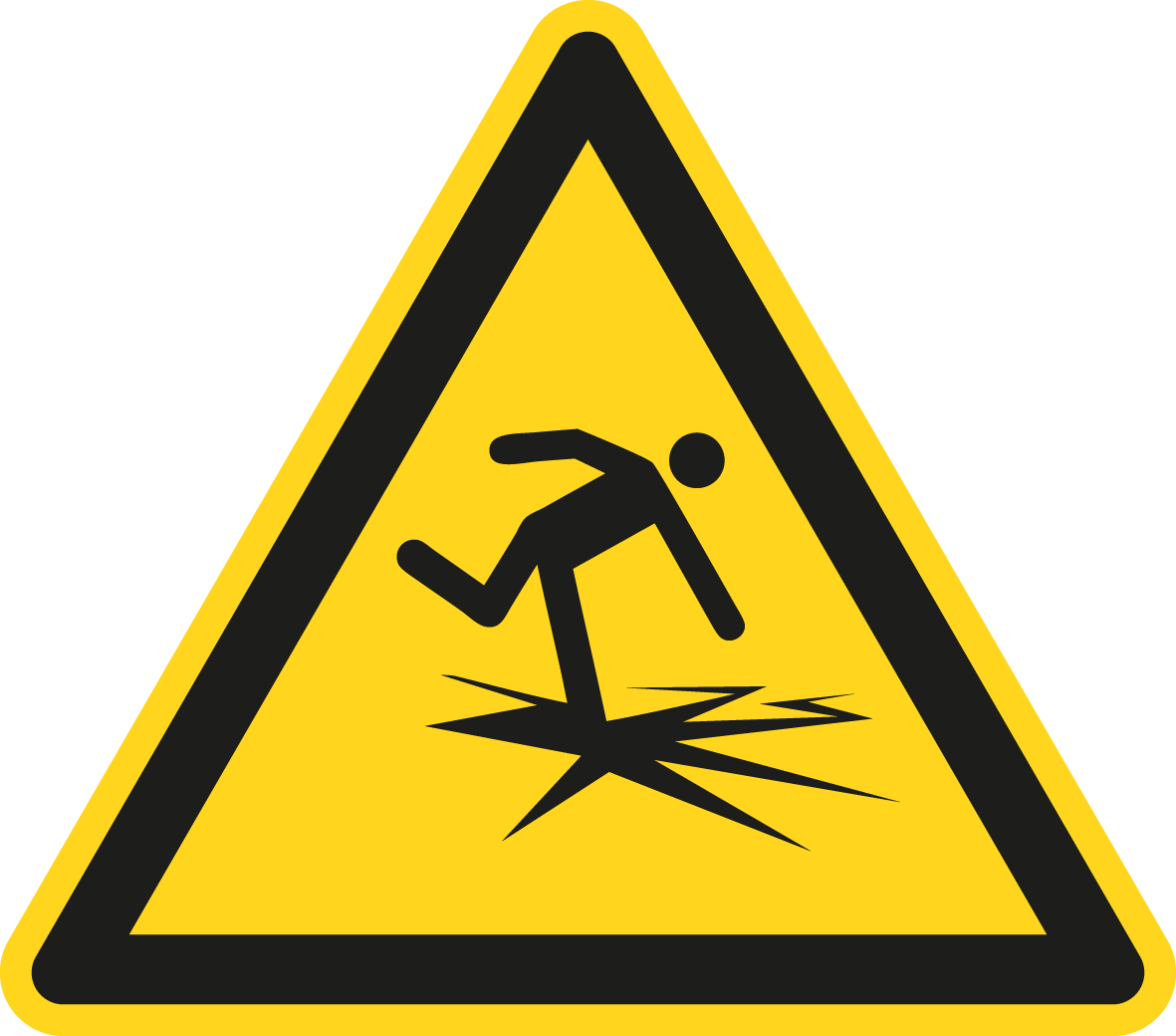 Warnschild - Warnung vor dünnem Eis