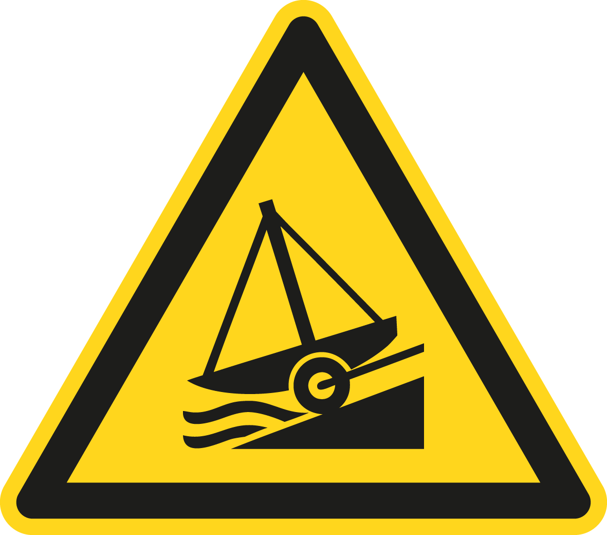 Warnschild - Warnung vor Slipanlage