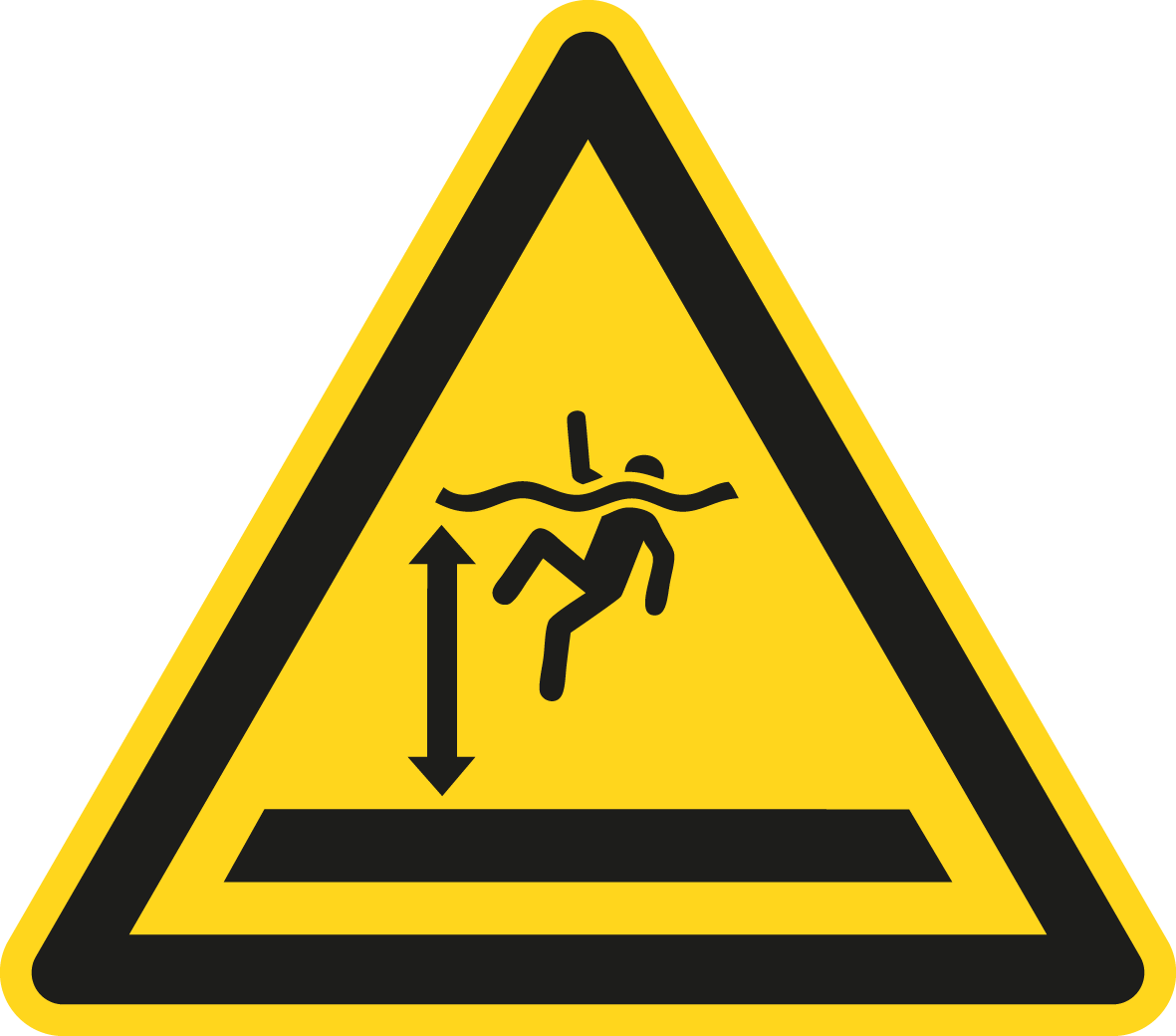 Warnschild - Warnung vor tiefem Wasser