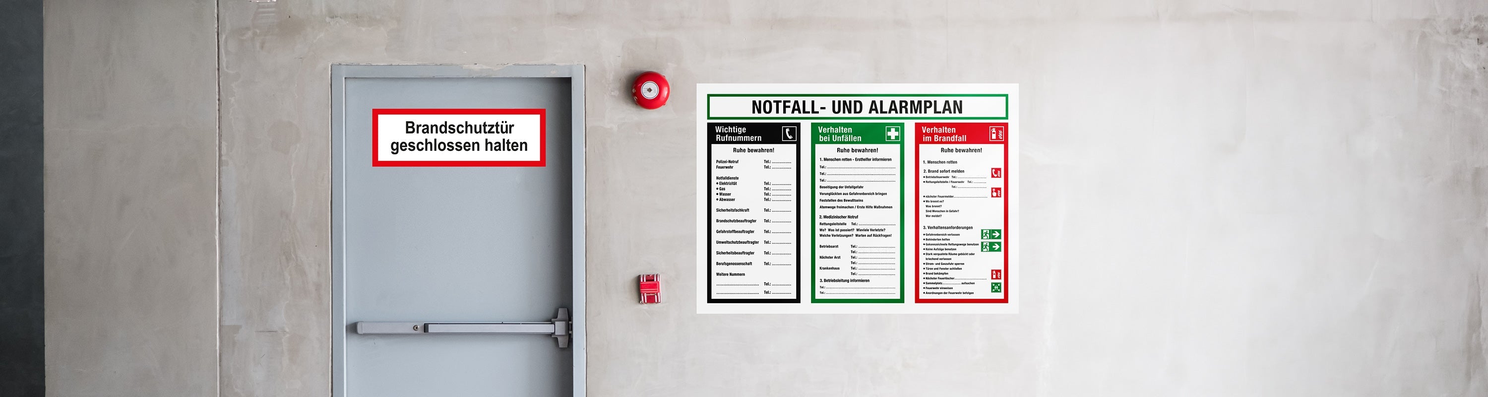 Schilder & Kennzeichnungen > Schilder für Alarm- und Notfallplan – Max ...