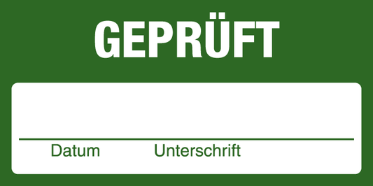 Inventar- & Wartungsschild - Geprüft | 1 VE = 50 Stck.
