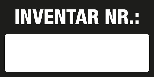 Inventar- & Wartungsschild - Inventar Nr.| 1 VE = 50 Stck.