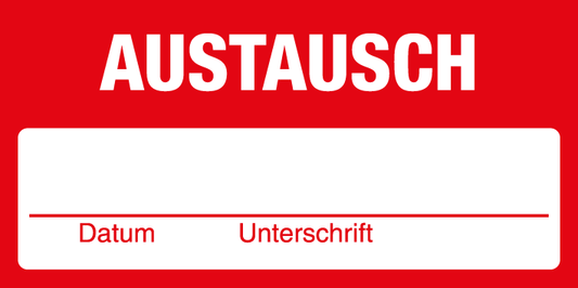 Inventar- & Wartungsschild - Austausch | 1 VE = 50 Stck.