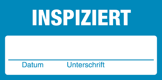 Inventar- & Wartungsschild - Inspiziert | 1 VE = 50 Stck.