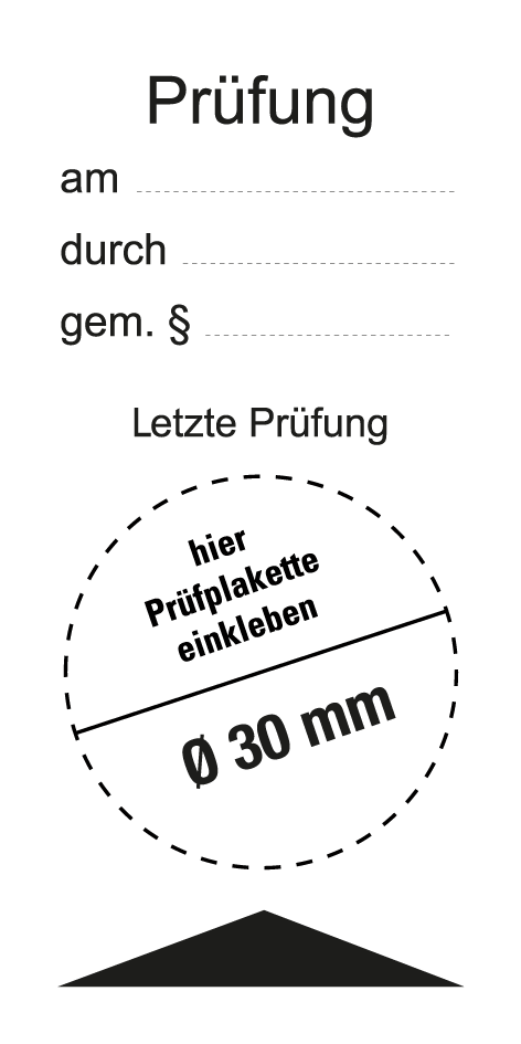 Grundetikett - Prüfung/ Letzte Prüfung | VE = 10 Stück pro Bogen