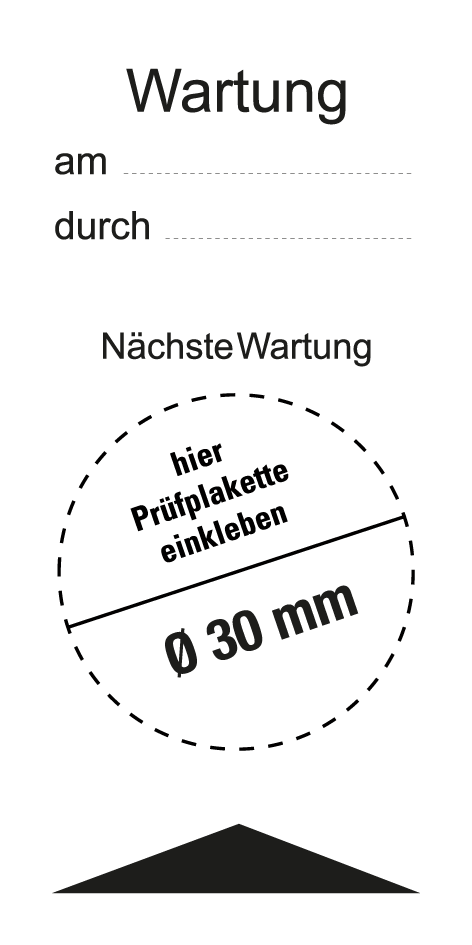 Grundetikett - Wartung/ Nächste Wartung | VE = 10 Stück pro Bogen