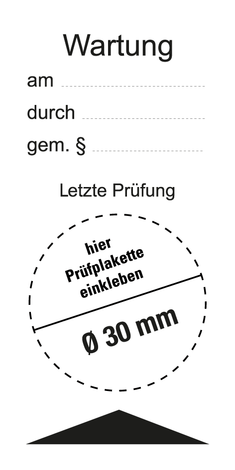 Grundetikett - Wartung/ Letzte Wartung | VE = 10 Stück pro Bogen
