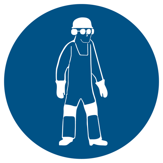 Gebotsschild - Körperschutzmittel benutzen