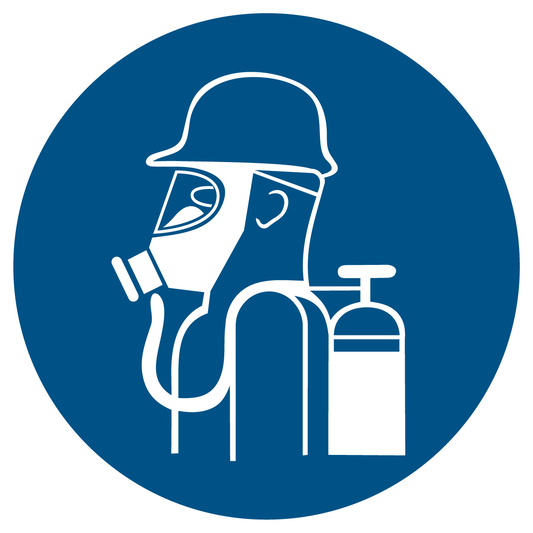 Gebotsschild - Schweres Atemschutzgerät benutzen