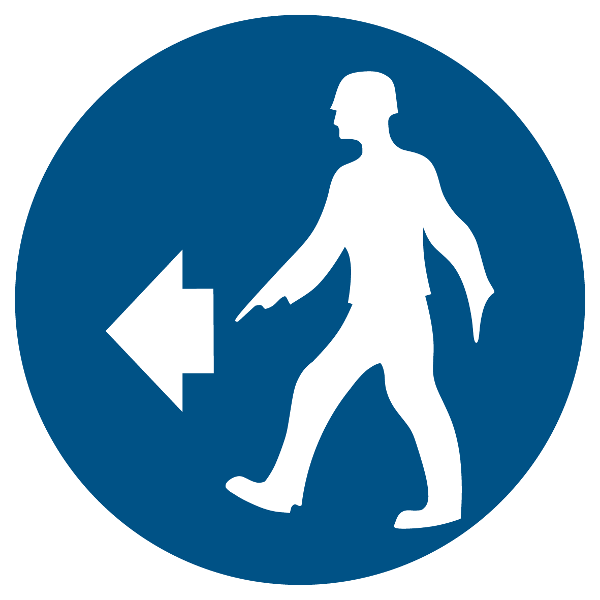 Gebotsschild - Laufrichtung