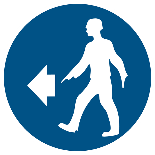 Gebotsschild - Laufrichtung