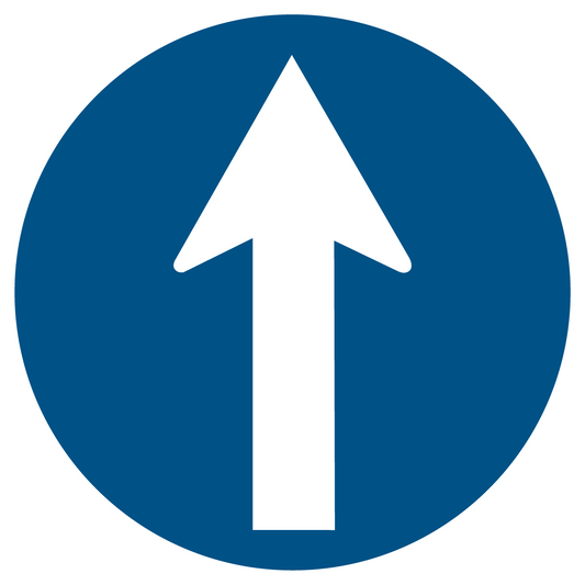 Gebotsschild - Richtungsangabe