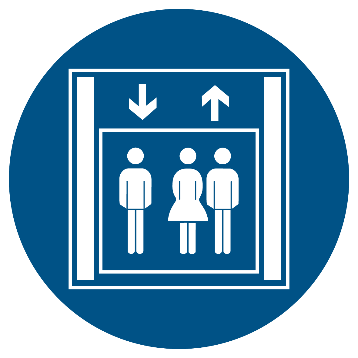 Gebotsschild - Personenaufzug