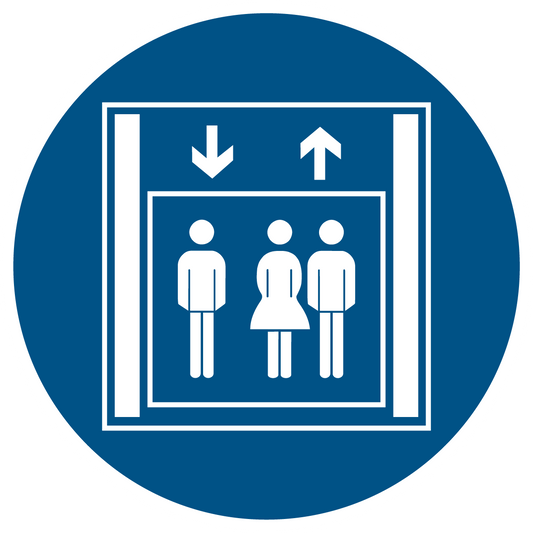 Gebotsschild - Personenaufzug