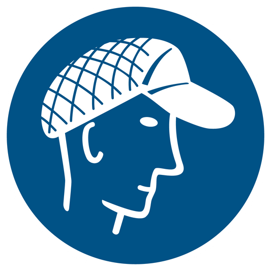 Gebotsschild - Schutzhaube benutzen