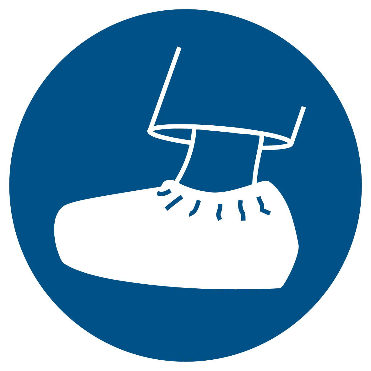 Gebotsschild - Überschuh benutzen