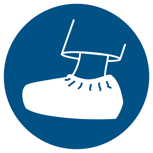 Gebotsschild - Überschuh benutzen