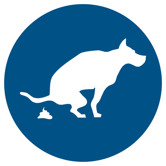 Gebotsschild - Koten gestattet