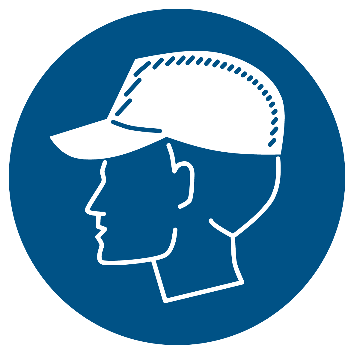 Gebotsschild - Anstoßkappe benutzen