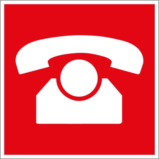 Brandschutzschild - Nottelefon