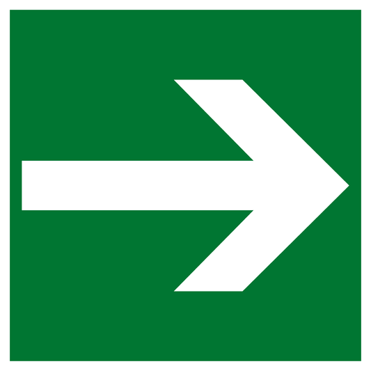 Rettungs- & Fluchtwegschild - Richtungspfeil links / rechts