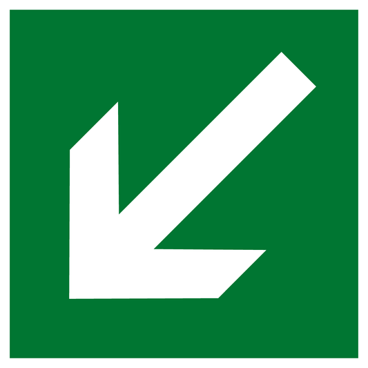 Rettungs- & Fluchtwegschild - Richtungspfeil aufwärts/ abwärts