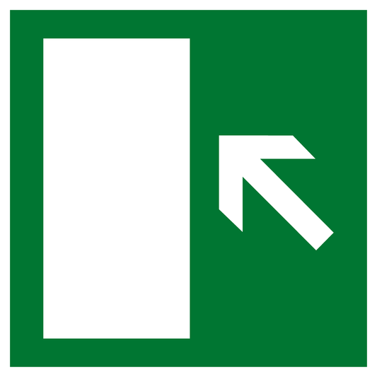 Rettungs- & Fluchtwegschild - Rettungsweg links aufwärts
