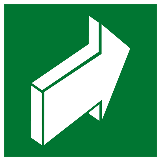 Rettungs- & Fluchtwegschild - Rettungsweg drücken