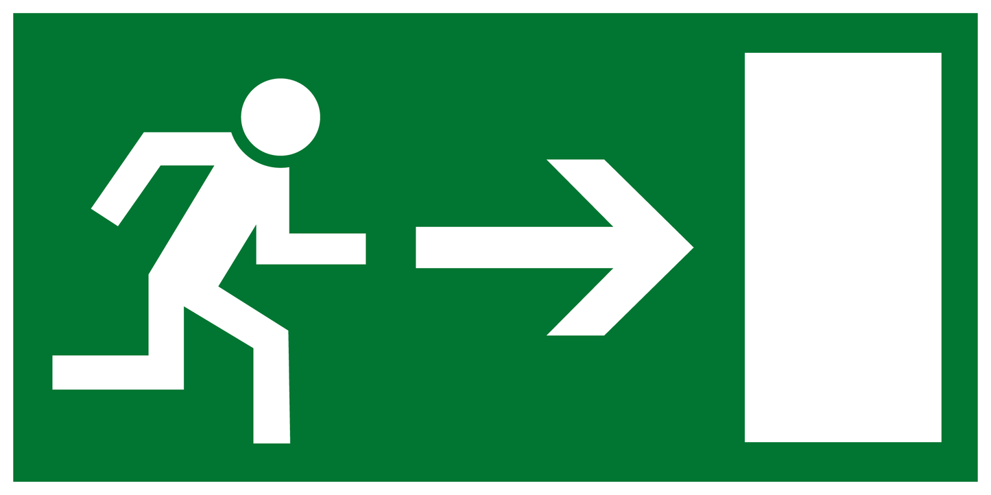 Rettungs- & Fluchtwegschild - Rettungsweg rechts