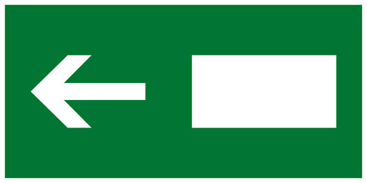 Rettungs- & Fluchtwegschild - Notausgang links / rechts
