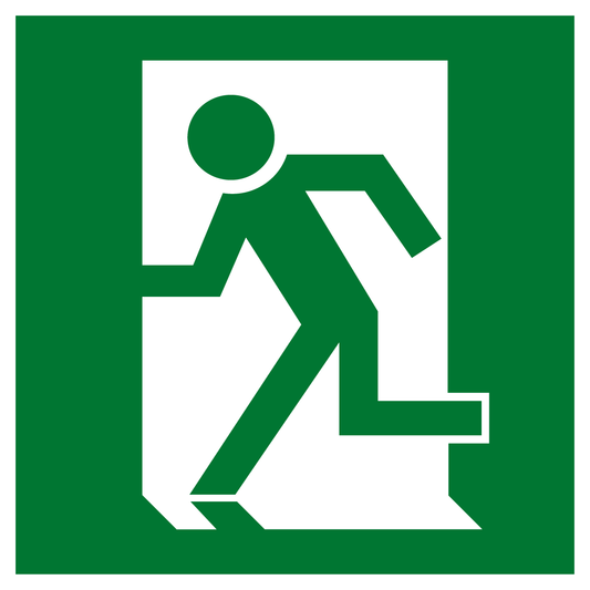 Rettungs- & Fluchtwegschild - Notausgang linke Hand