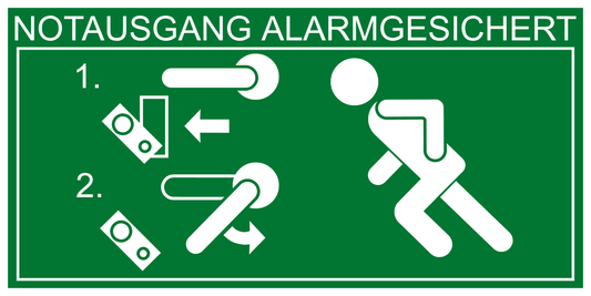 Rettungs- & Fluchtwegschild - Türwächter links
