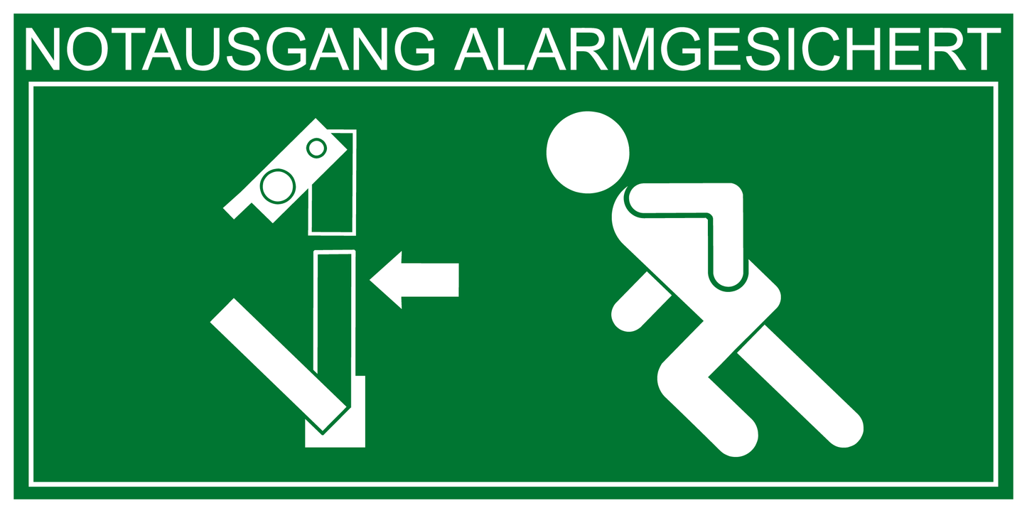 Rettungs- & Fluchtwegschild - Paniktreibriegel links