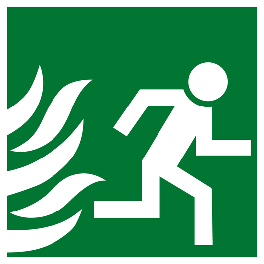 Rettungs- & Fluchtwegschild - Nur im Notfall öffnen / rechts