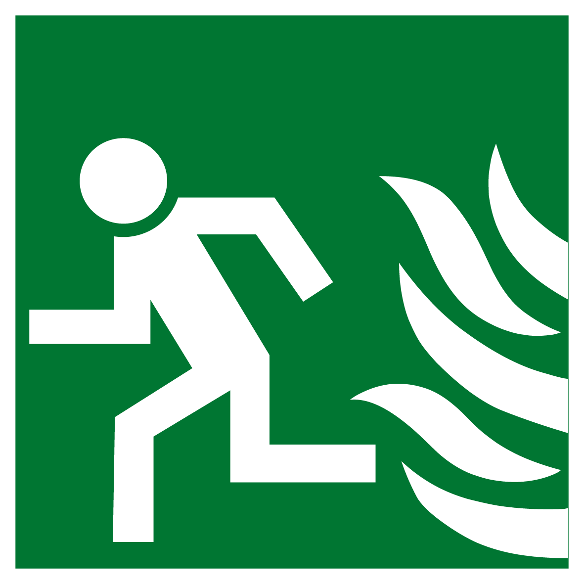 Rettungs- & Fluchtwegschild - Nur im Notfall öffnen