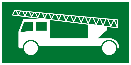 Rettungs- & Fluchtwegschild - Rettungsweg ausschließlich über Feuerwehrleiter