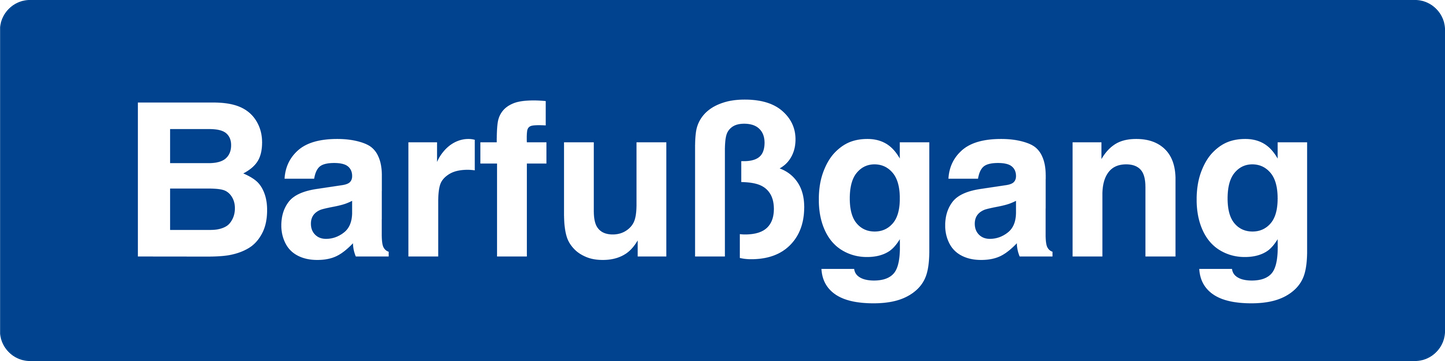 Schwimmbadschild - Barfußgang