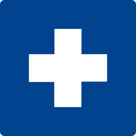 Schwimmbadschild - Erste Hilfe
