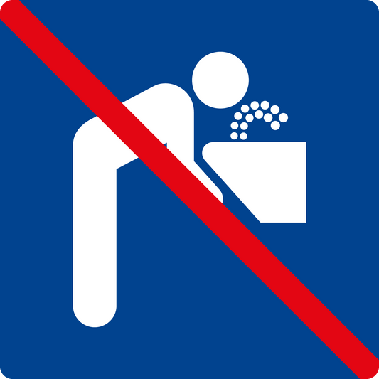 Schwimmbadschild - Kein Trinkwasser