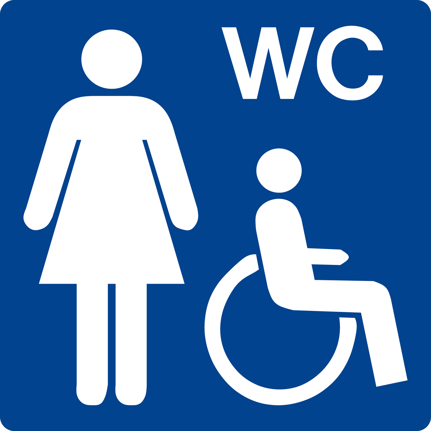 Schwimmbadschild - Barrierefreies WC Damen