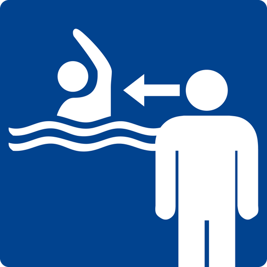 Schwimmbadschild - Kinder beaufsichtigen