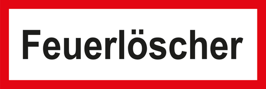 Feuerwehrschild - Feuerlöscher