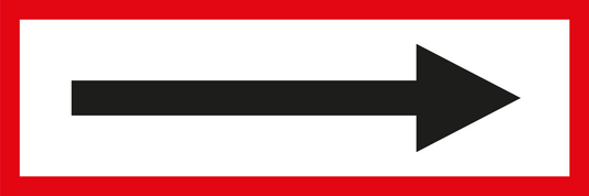 Feuerwehrschild - Pfeil 