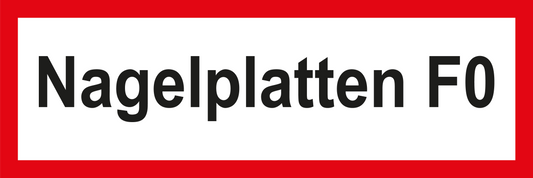 Feuerwehrschild - Nagelplatten F0